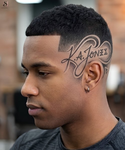 High Taper Fade Custom Signature Design