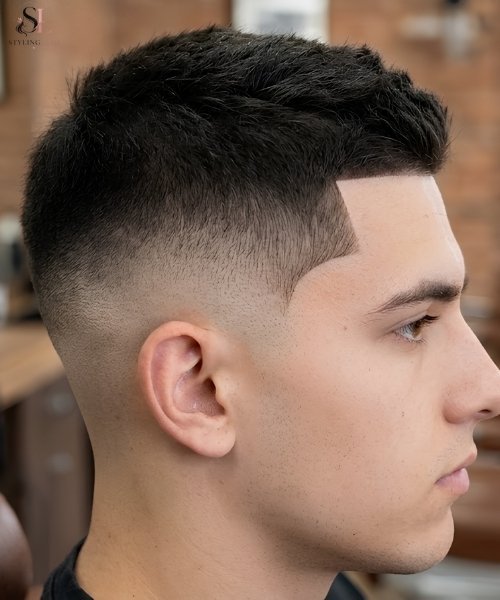 High Taper Fade Temple Notch