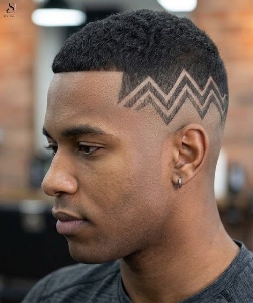 High Taper Fade Zigzag Pattern