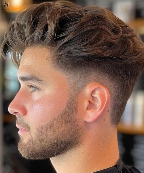 Long Hair with Low Taper Fade (The Classic)