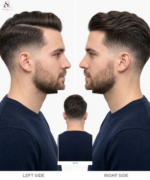 Low Taper Fade with Comb Over