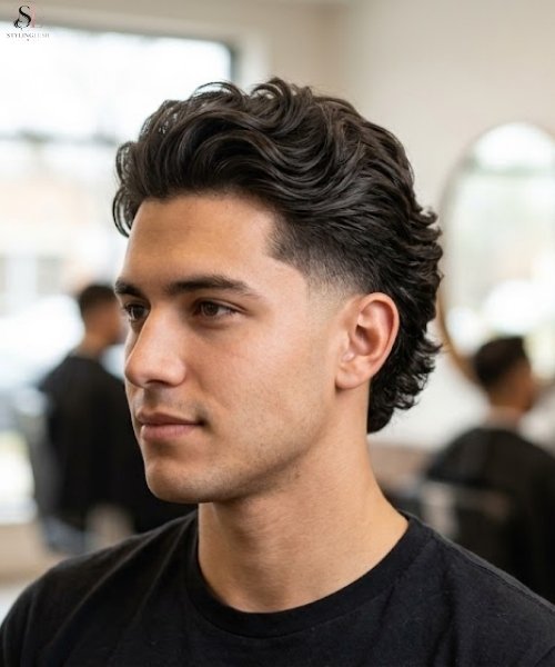 Low Taper Fade with Flow Hairstyle
