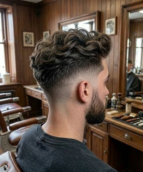 _Low Taper Fade with Fluffy Long Top