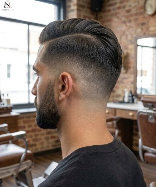 Low Taper Fade with Side Part