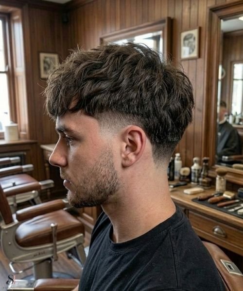 Low Taper Fade with Two-Block Cut