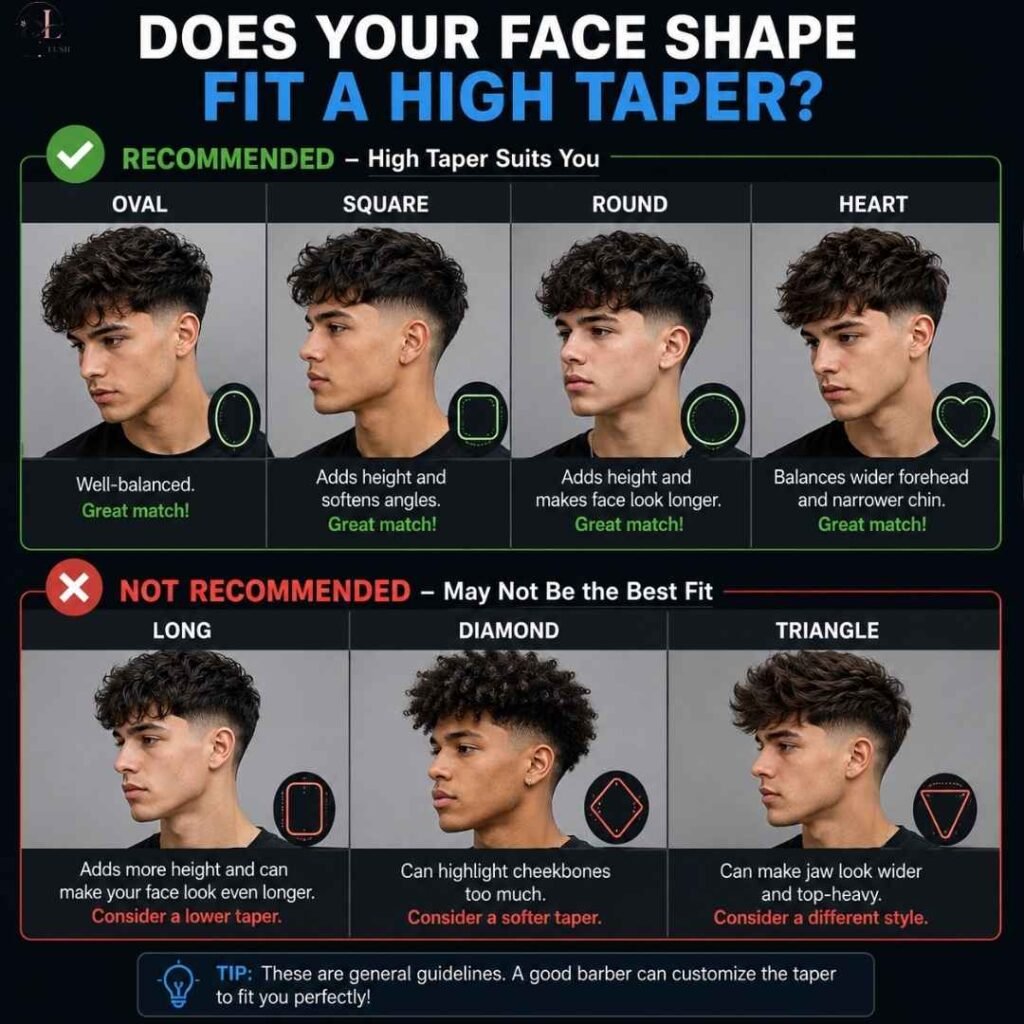 Does Your Face Shape Fit a High Taper