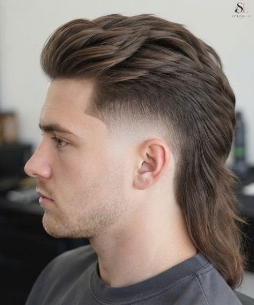 Mid Taper Fade Mullet (Modern Mullet)