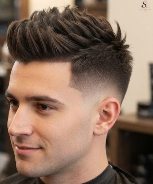 _Mid Taper Fade with Faux Hawk