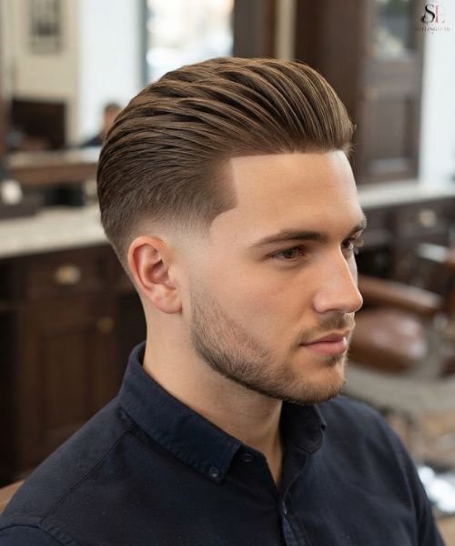 Mid Taper Fade with Slick Back