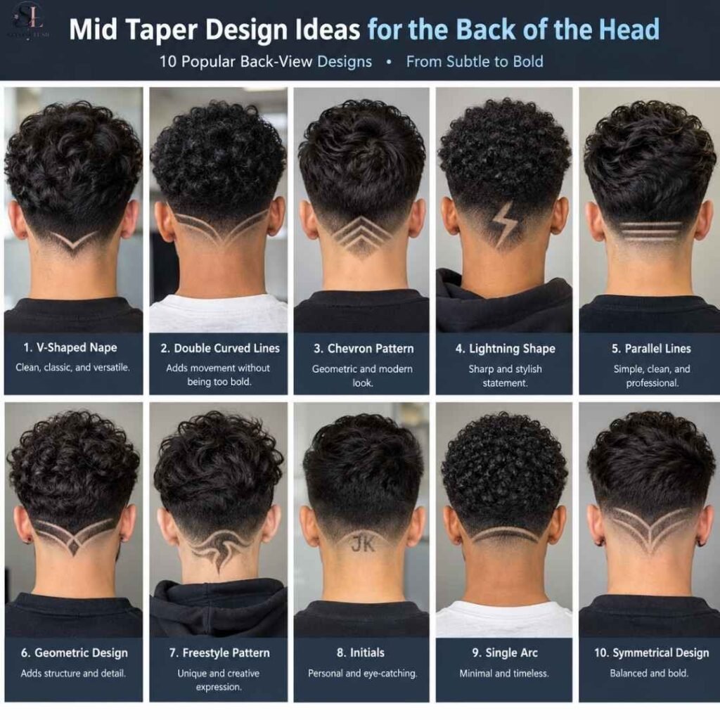 What Are the Best Mid Taper Design Ideas for the Back of the Head