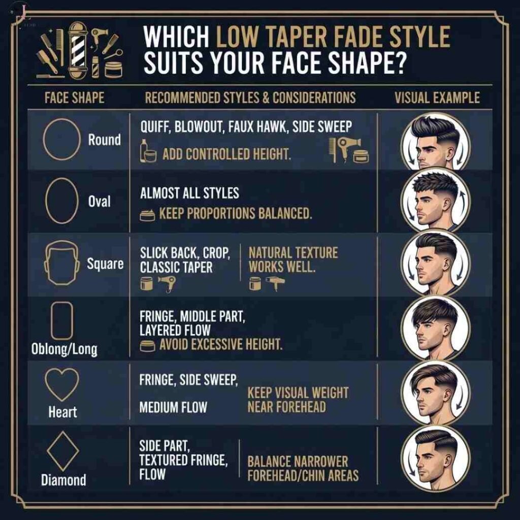 Which Low Taper Fade Style Suits Your Face Shape?