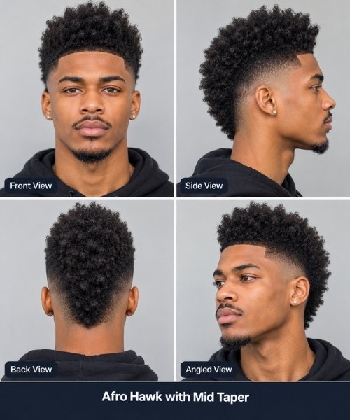Afro Hawk with Mid Taper
