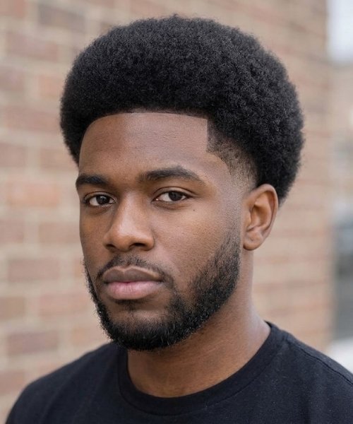 Afro Mid Taper Fade Styles for Black Men