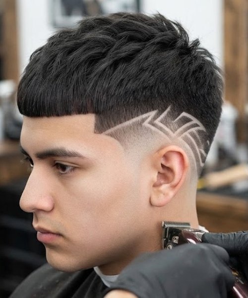 Edgar Cut with Low Taper Fade Designs