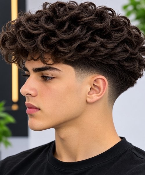 High-Volume Blowout Low Taper Fade