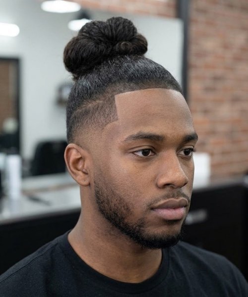 Long Hair and Protective Style Mid Taper Fades