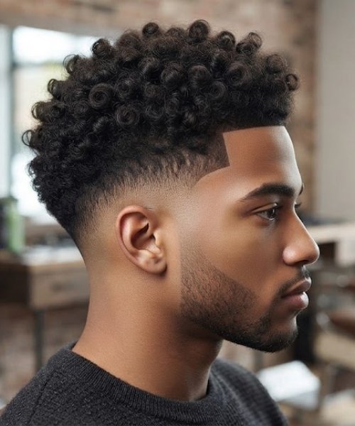 _Low Taper Fade Curly Hair