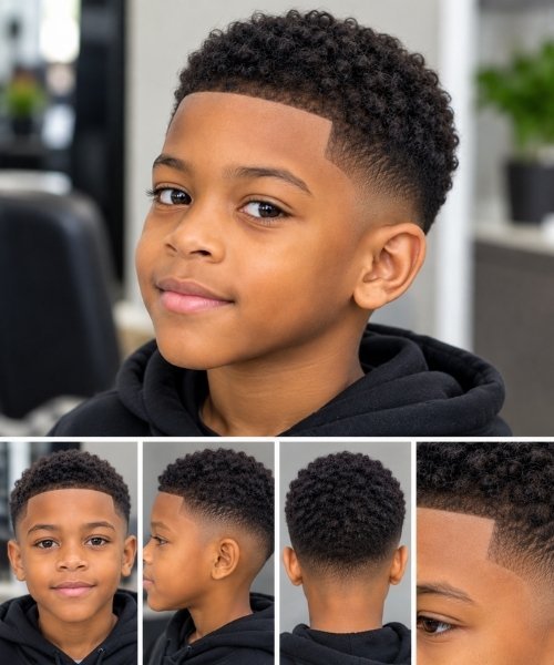 Low Taper Fade for Black Boys (Ages 8–12)