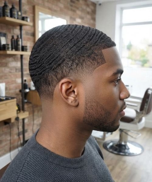 Low Taper Fade with 360 Waves
