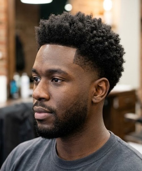 _Low Taper Fade with Coily 4C Crown