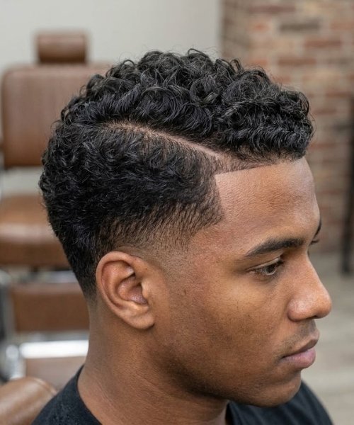 Low Taper Fade with Hard Part