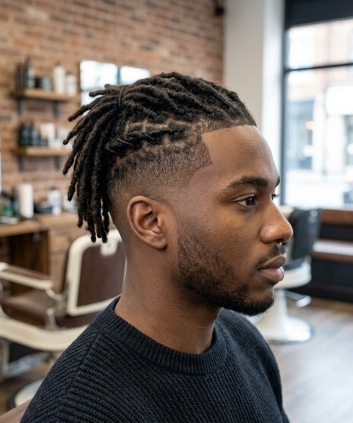 _Low Taper Fade with Locs (Dreadlocks)