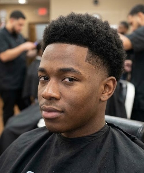Low Taper Fade with Mini Afro