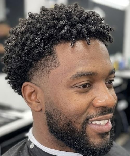 _Low Taper Fade with Wash-and-Go Coils