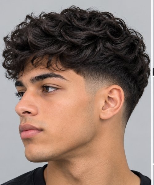 Low Taper Fade with Wavy Hair