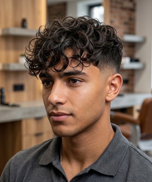 Messy Fringe Low Taper Fade