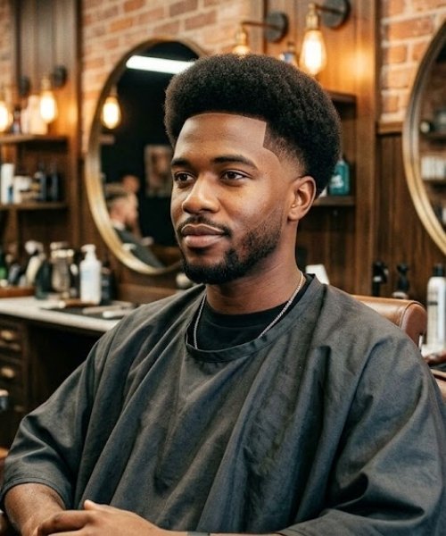 Mid Taper Fade Afro