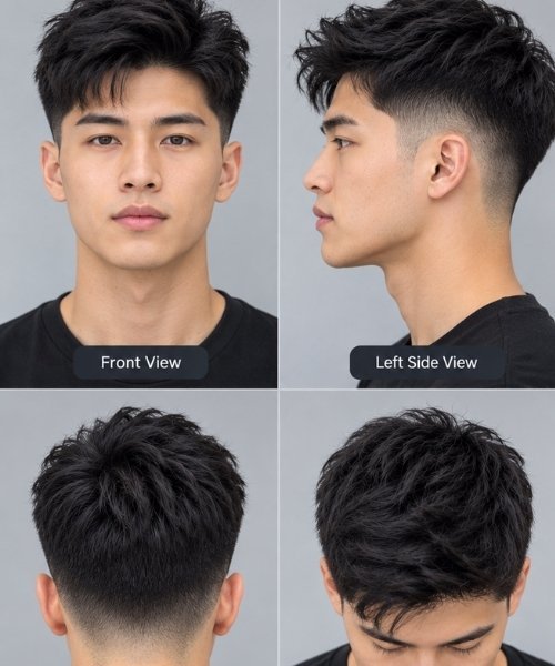 Mid Taper Fade Asian