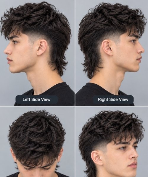 Mid Taper Fade Mullet