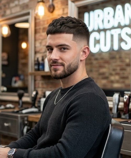 Mid Taper Fade Short Hair