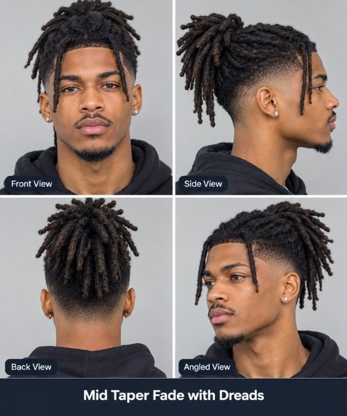 Mid Taper Fade with Dreads