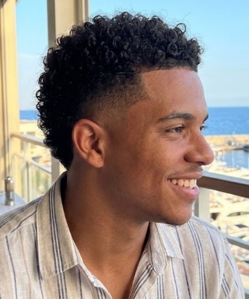 _South of France with Low Taper and Curly Top