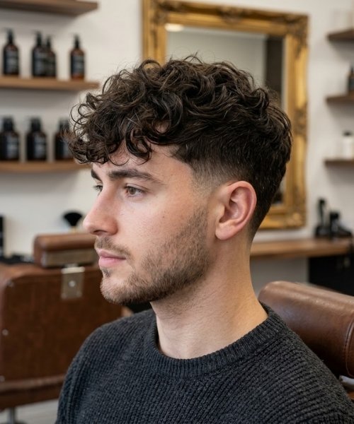 Textured Fringe Mid Taper Fade